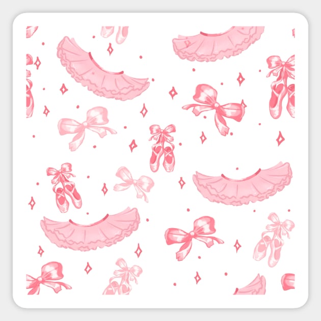 cute baby ballerina pattern pink Sticker by ArtInPi